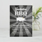 Afstuderen BBQ-uitnodigingen (Chalkboard) Kaart (Staand voorkant)