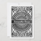 Afstuderen BBQ Uitnodigingen Zwart & Wit (Voorkant)