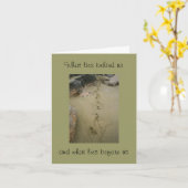 Afstuderen Beach Voetafdrukken in Zand Kaart (Gele Bloem)