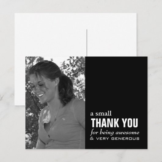 Afstuderen bedankkaart - Foto Grappig! Briefkaart (Voorkant / Achterkant)