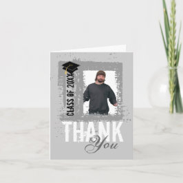 Afstuderen bedankkaart Foto grijs toevoegen