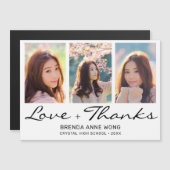 Afstuderen Bedankt 3 Photo Collage Black Script (Voorkant / Achterkant)