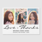 Afstuderen Bedankt 3 Photo Collage Black Script (Voorkant)