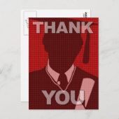 Afstuderen Bedankt Briefkaart Gown 1 (Voorkant / Achterkant)