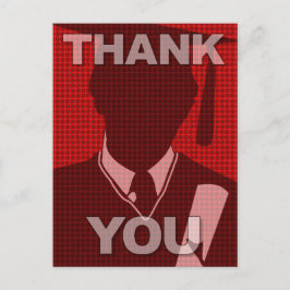 Afstuderen Bedankt Briefkaart Gown 1