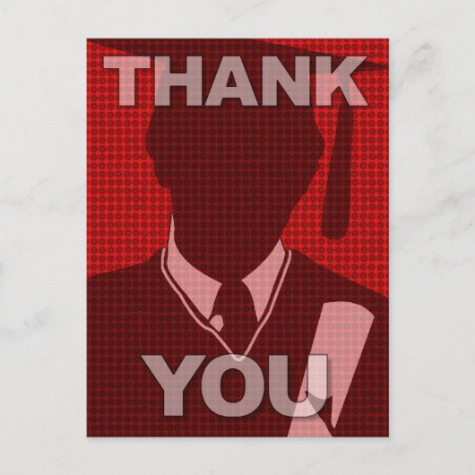 Afstuderen Bedankt Briefkaart Gown 1 (Voorkant)