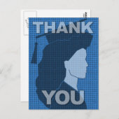 Afstuderen Bedankt Briefkaart Gown 2 (Voorkant / Achterkant)