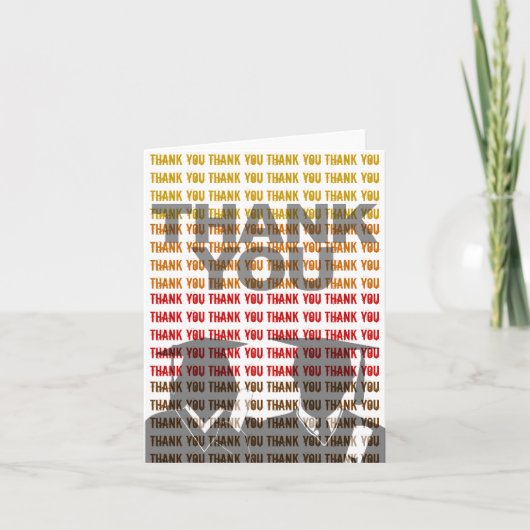 Afstuderen Bedankt Card Gown Tegel 1 (Voorkant)