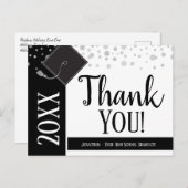 Afstuderen Bedankt Elk jaar Confetti White Briefkaart (Voorkant / Achterkant)