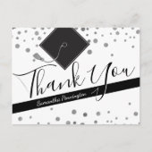 Afstuderen Bedankt Elk jaar zwart-wit Briefkaart (Voorkant)