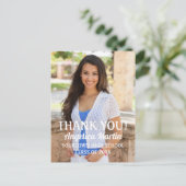 Afstuderen Bedankt Foto Briefkaart (Staand voorkant)