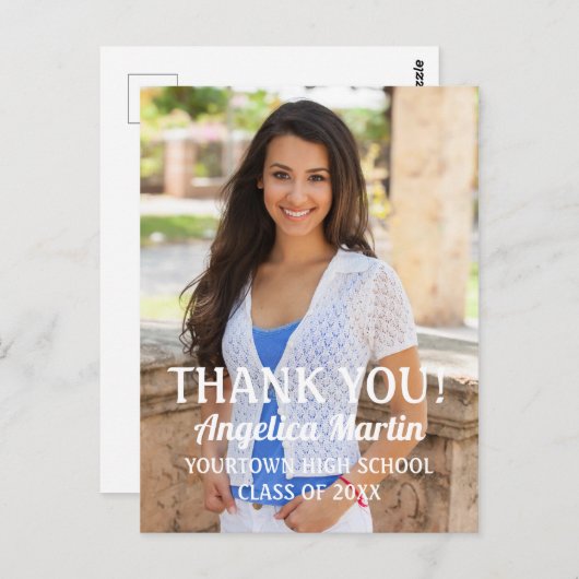 Afstuderen Bedankt Foto Briefkaart (Voorkant / Achterkant)