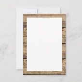 Afstuderen Bedankt Foto Rustic Country Wood (Achterkant)