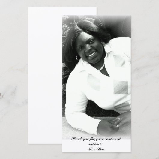 "Afstuderen bedankt" Fotokaart Bedankkaart (Voorkant / Achterkant)