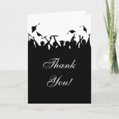 Afstuderen Bedankt Kaarten Silhouetten Pet Toss (Voorkant)