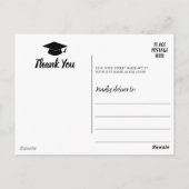 Afstuderen Bedankt met Foto - Zwart Briefkaart (Achterkant)