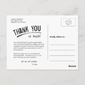 Afstuderen Bedankt Modern Grunge Lettering Briefkaart (Achterkant)