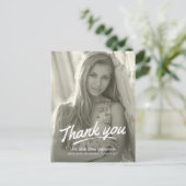 Afstuderen Bedankt Modern handgeschreven script Briefkaart (Staand voorkant)