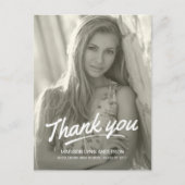 Afstuderen Bedankt Modern handgeschreven script Briefkaart (Voorkant)