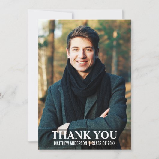 Afstuderen Bedankt Moderne fotokaart L W (Voorkant)