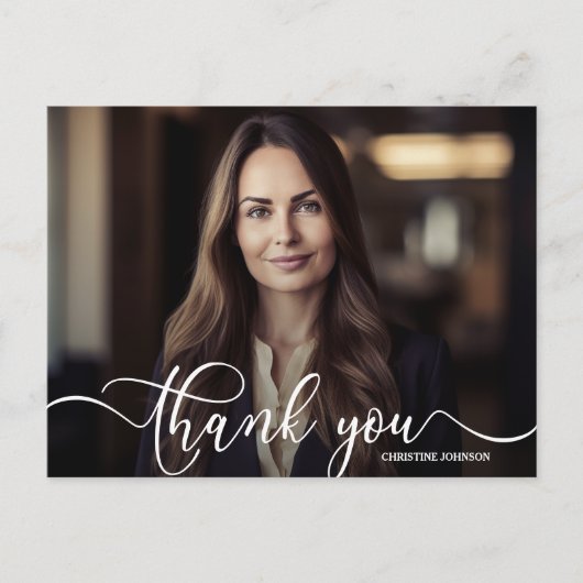 Afstuderen Bedankt Opmerking 2 Foto Briefkaart (Voorkant)