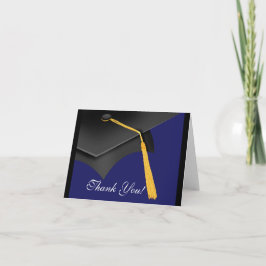 Afstuderen Bedankt Opmerking Kaart Zwart Blauw Afs