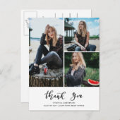 Afstuderen Bedankt Script Drie Afstudeerder Foto Briefkaart (Voorkant / Achterkant)