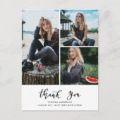 Afstuderen Bedankt Script Drie Afstudeerder Foto Briefkaart (Voorkant)