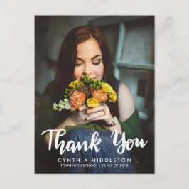 Afstuderen Bedankt Typografie Foto Briefkaart