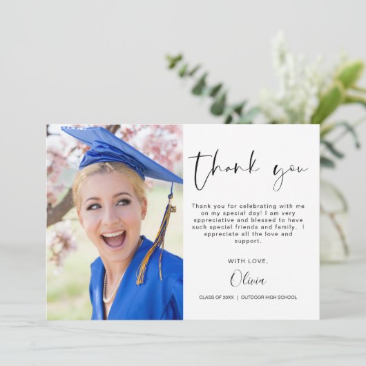 Afstuderen Bedankt voor de foto (Staand voorkant)