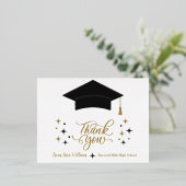 Afstuderen Bedankt voor je creditcard Folie Uitnodiging Briefkaart (Staand Voorkant)