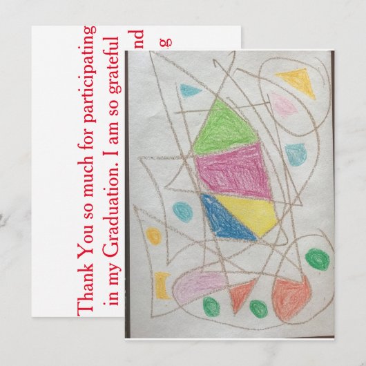 Afstuderen Bedankt voor je creditcard Kaart (Voorkant / Achterkant)