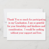 Afstuderen Bedankt voor je creditcard Kaart (Achterkant)