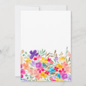 Afstuderen beemdwei van geverfde tuinplanten bedankkaart (Achterkant)