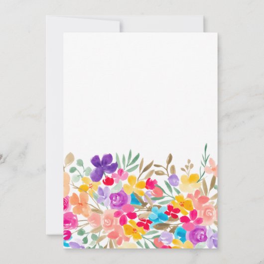 Afstuderen beemdwei van geverfde tuinplanten bedankkaart (Achterkant)