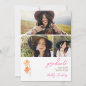 Afstuderen beemdwei van geverfde tuinplanten kaart (Achterkant)