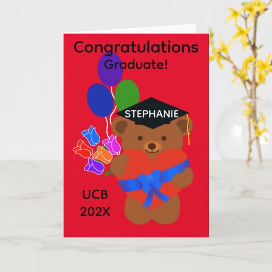 Afstuderen Beer #3-2 Kaart (Gele Bloem)