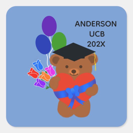Afstuderen Beer #3 Sticker (Voorkant)