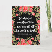 Afstuderen Begin Floral Religious Quote Kaart (Voorkant)