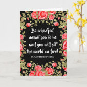 Afstuderen Begin Floral Religious Quote Kaart (Gele Bloem)