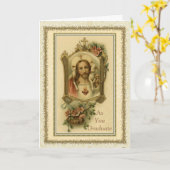 Afstuderen Begin Heilig Hart Gefeliciteerd Kaart (Gele Bloem)