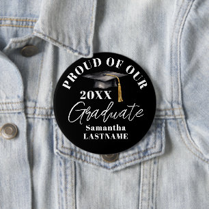 Afstuderen Begin Proud Alle Familie Ronde Button 4,0 Cm