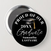 Afstuderen Begin Proud Alle Familie Ronde Button 4,0 Cm (Voorkant /achterkant)