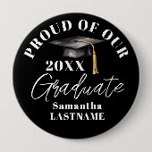 Afstuderen Begin Proud Alle Familie Ronde Button 4,0 Cm (Voorkant)
