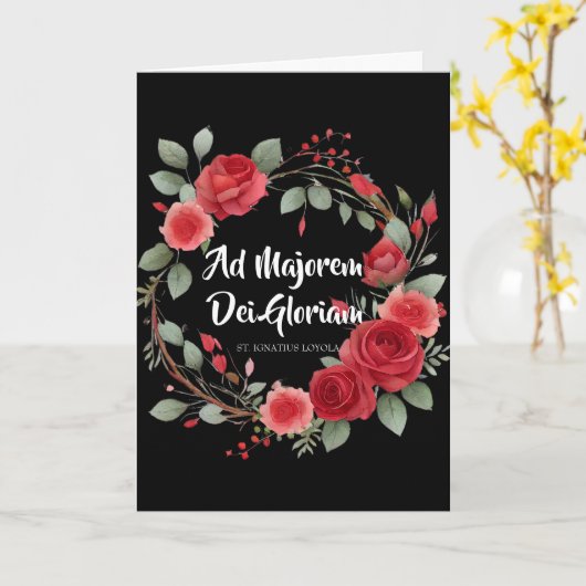 Afstuderen Begin St. Ignatius Religious Kaart (Gele Bloem)