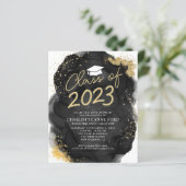 Afstuderen begrotingzwarte goudalcohol (Staand voorkant)