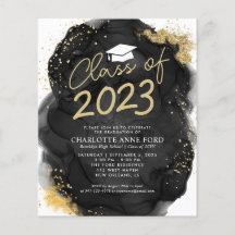 Afstuderen begrotingzwarte goudalcohol