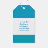 Afstuderen begunstigt aangepaste monogram en kleur cadeaulabel (Achterkant)