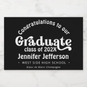 Afstuderen begunstigt elegante  mousserende wijn L Sparkling Wijnetiket (Enkel label)