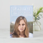 Afstuderen bekendmaking bewerkbaar kleurenraster kaart (Staand voorkant)